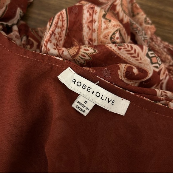 ROSE+OLIVE Paisley Print Women's Top S - Picture 6 of 11